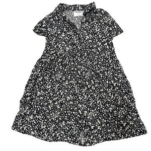 Old Navy Black and White Floral Short-Sleeve Girls' Dress